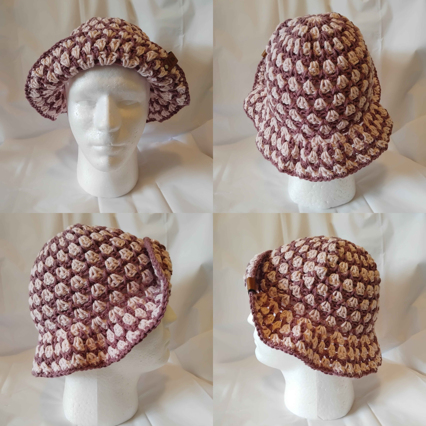 Mulberry and Pink Bucket Hat