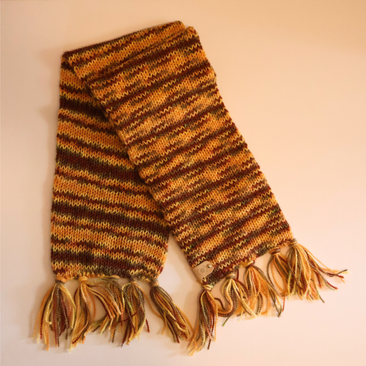 Autumn Leaves Knit Scarf