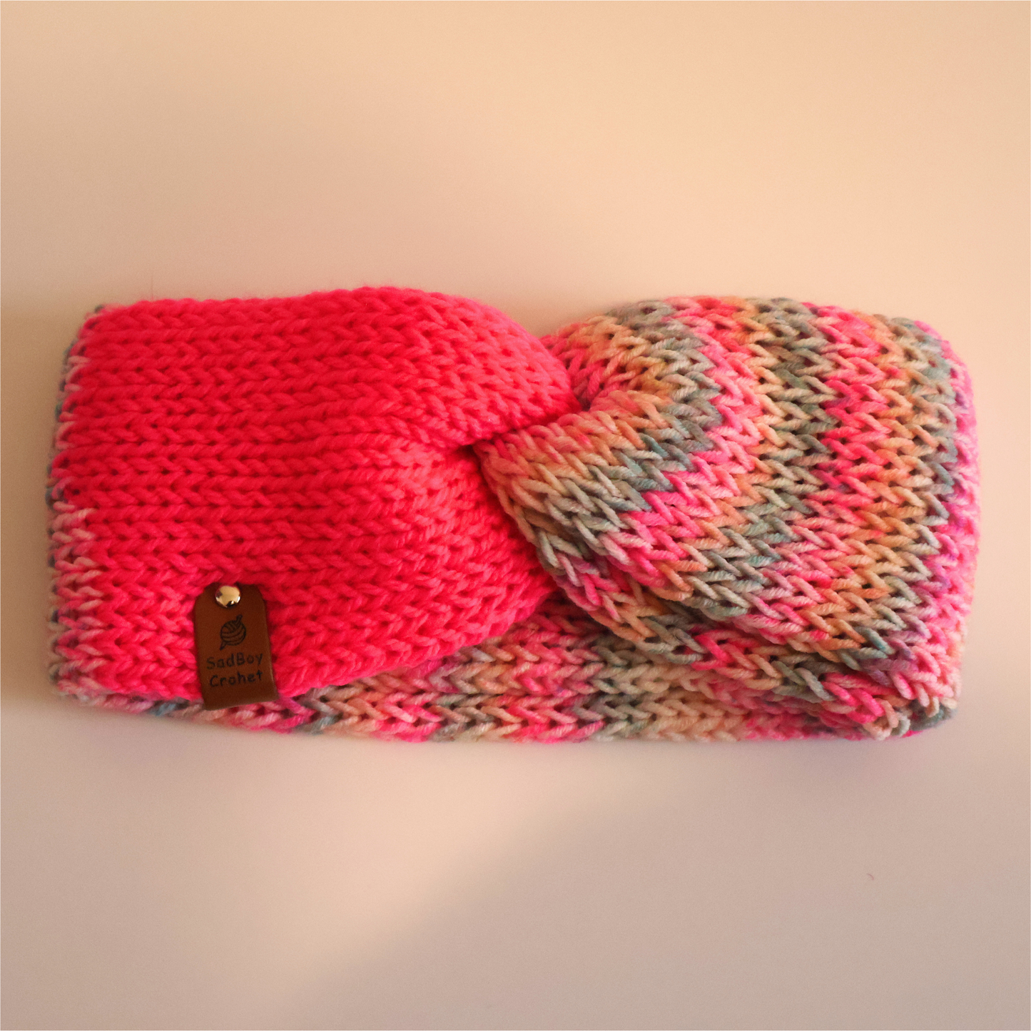 Neon Pink and Flamingo Twisted Headband
