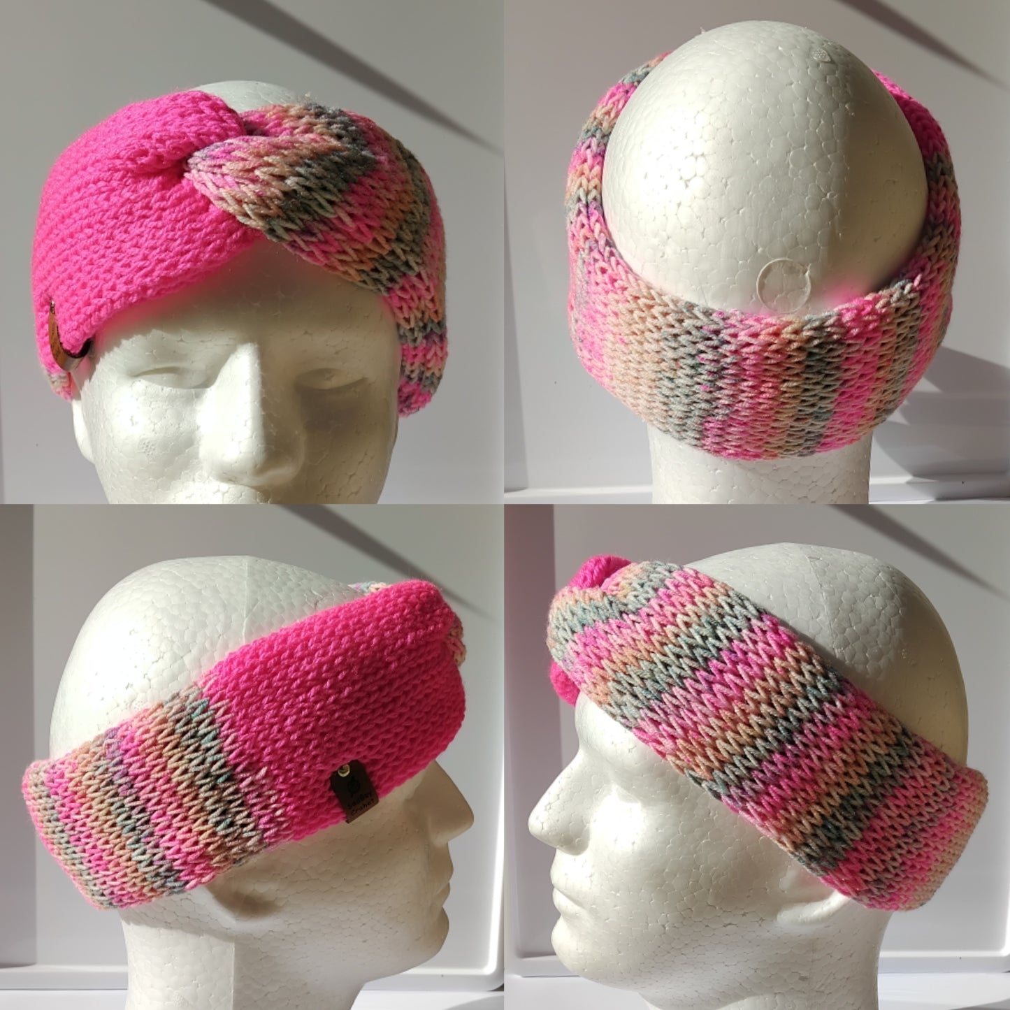 Neon Pink and Flamingo Twisted Headband